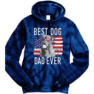 American Flag Best Dog Dad Ever Dogues De Bordeaux Usa Tie Dye Hoodie