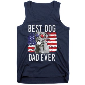 American Flag Best Dog Dad Ever Dogues De Bordeaux Usa Tank Top