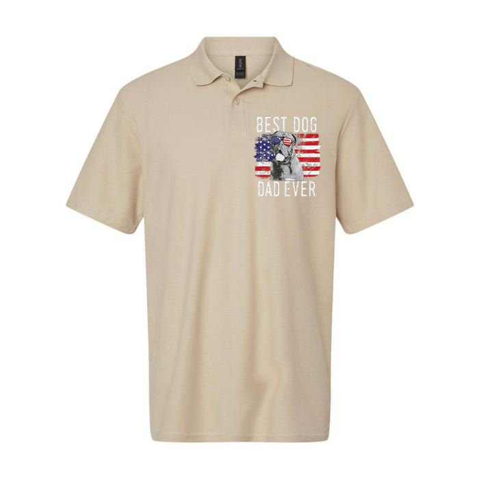 American Flag Best Dog Dad Ever Dogues De Bordeaux Usa Softstyle Adult Sport Polo