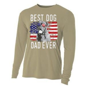 American Flag Best Dog Dad Ever Dogues De Bordeaux Usa Cooling Performance Long Sleeve Crew