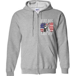 American Flag Best Dog Dad Ever Dogues De Bordeaux Usa Full Zip Hoodie