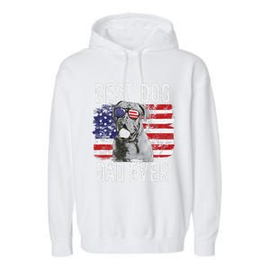 American Flag Best Dog Dad Ever Dogues De Bordeaux Usa Garment-Dyed Fleece Hoodie