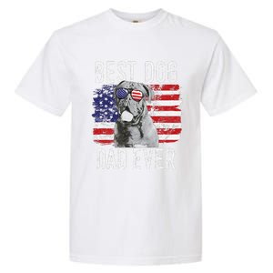 American Flag Best Dog Dad Ever Dogues De Bordeaux Usa Garment-Dyed Heavyweight T-Shirt