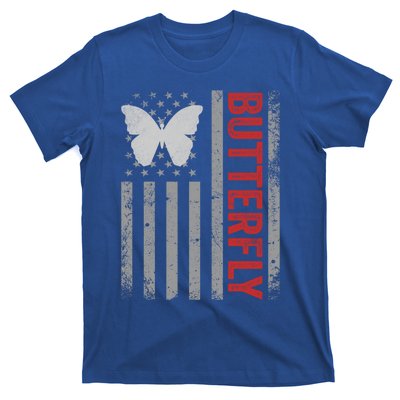 American Flag Butterfly Patriotic Vintage Butterfly Lover Gift T-Shirt