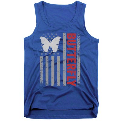 American Flag Butterfly Patriotic Vintage Butterfly Lover Gift Tank Top