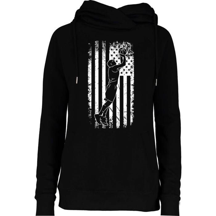 American Flag Basketball Apparel Basketball Womens Funnel Neck Pullover Hood