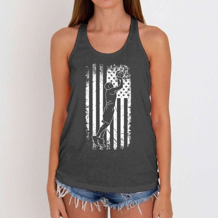 American Flag Basketball Apparel Basketball Women's Knotted Racerback Tank