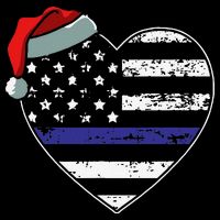 American Flag Blue Line Police Christmas Pajama Cop Officer Impact Tech Backpack
