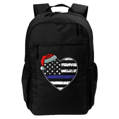 American Flag Blue Line Police Christmas Pajama Cop Officer Backpack