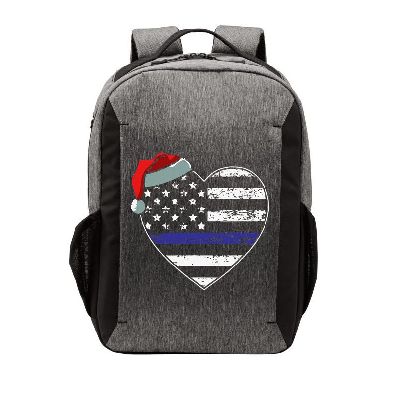 American Flag Blue Line Police Christmas Pajama Cop Officer Vector Backpack