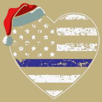 American Flag Blue Line Police Christmas Pajama Cop Officer Cooling Performance Crew T-Shirt