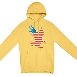 American Flag Bald Eagle Great Gift Funny Gift Usa Cute Gift Premium Pullover Hoodie