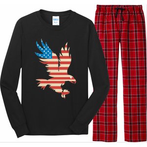 American Flag Bald Eagle Great Gift Funny Gift Usa Cute Gift Long Sleeve Pajama Set