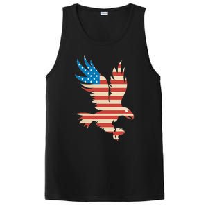 American Flag Bald Eagle Great Gift Funny Gift Usa Cute Gift PosiCharge Competitor Tank