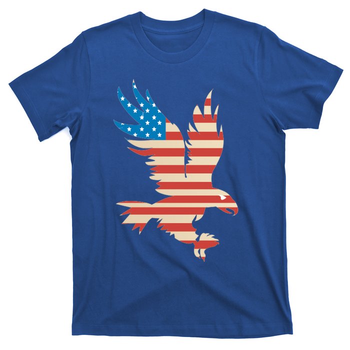 American Flag Bald Eagle Great Gift Funny Gift Usa Cute Gift T-Shirt