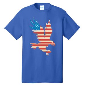 American Flag Bald Eagle Great Gift Funny Gift Usa Cute Gift Tall T-Shirt