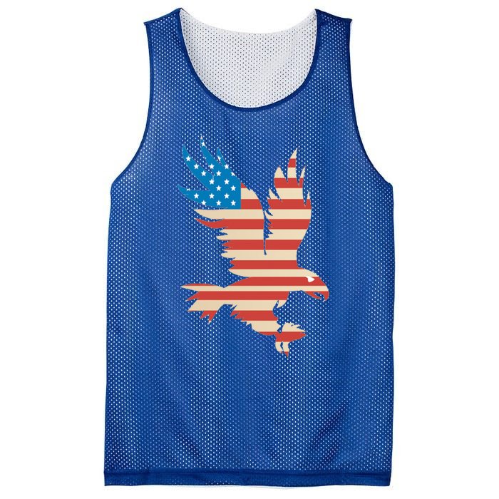 American Flag Bald Eagle Great Gift Funny Gift Usa Cute Gift Mesh Reversible Basketball Jersey Tank