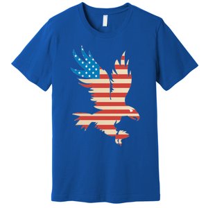 American Flag Bald Eagle Great Gift Funny Gift Usa Cute Gift Premium T-Shirt