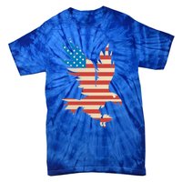 American Flag Bald Eagle Great Gift Funny Gift Usa Cute Gift Tie-Dye T-Shirt