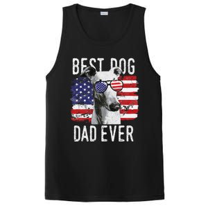 American Flag Best Dog Dad Ever Greyhounds Usa PosiCharge Competitor Tank