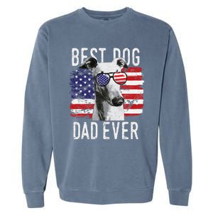 American Flag Best Dog Dad Ever Greyhounds Usa Garment-Dyed Sweatshirt