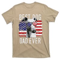 American Flag Best Dog Dad Ever Greyhounds Usa T-Shirt