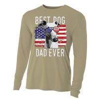 American Flag Best Dog Dad Ever Greyhounds Usa Cooling Performance Long Sleeve Crew