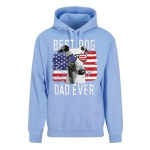 American Flag Best Dog Dad Ever Greyhounds Usa Unisex Surf Hoodie