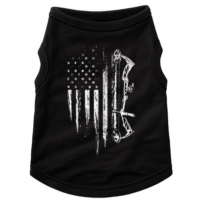 American Flag Bowhunting Bow Archery Gift For Deer Hunter Doggie Tank