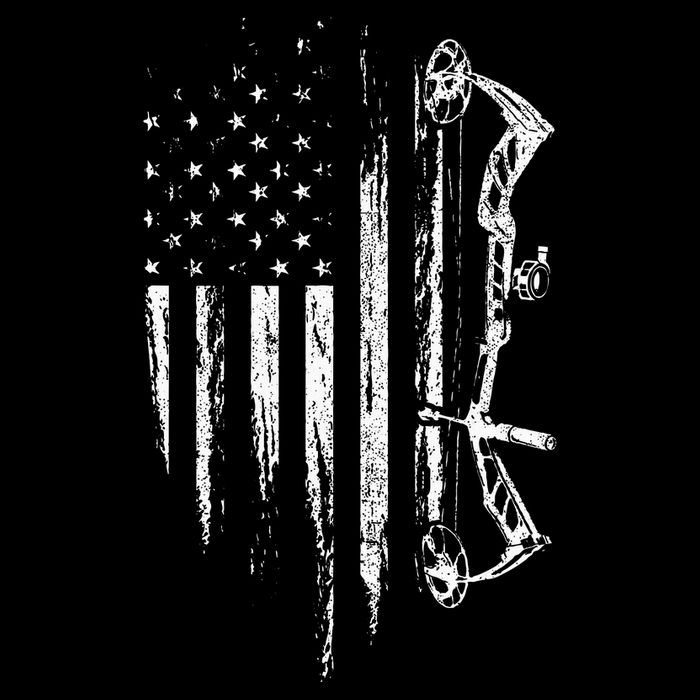 American Flag Bowhunting Bow Archery Gift For Deer Hunter Cooling Performance Crew T-Shirt