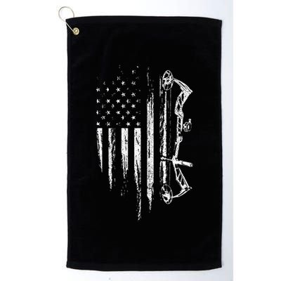 American Flag Bowhunting Bow Archery Gift For Deer Hunter Golf Towel
