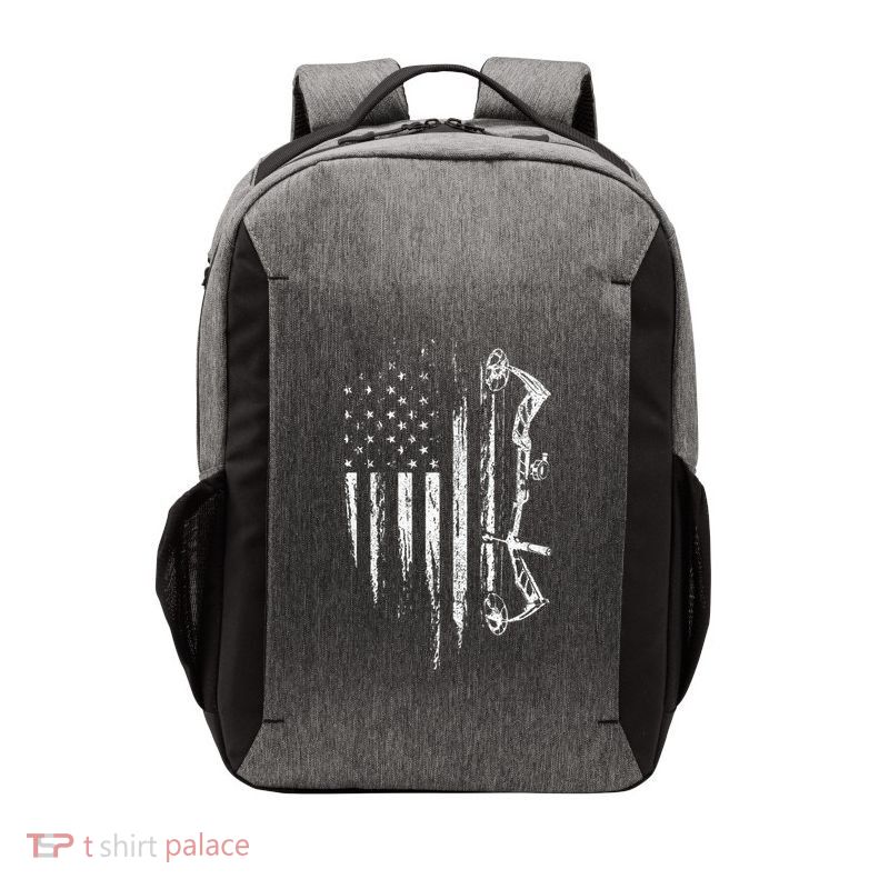 American Flag Bowhunting Bow Archery Gift For Deer Hunter Vector Backpack