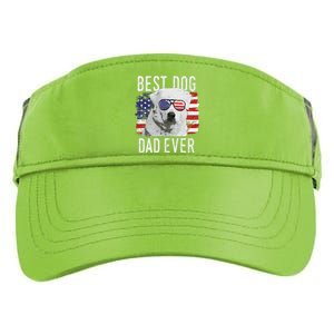 American Flag Best Dog Dad Ever Great Pyrenees Usa Adult Drive Performance Visor