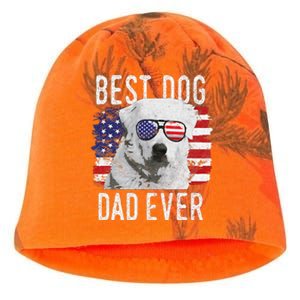 American Flag Best Dog Dad Ever Great Pyrenees Usa Kati - Camo Knit Beanie