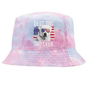 American Flag Best Dog Dad Ever Great Pyrenees Usa Tie-Dyed Bucket Hat