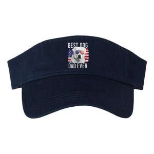 American Flag Best Dog Dad Ever Great Pyrenees Usa Valucap Bio-Washed Visor