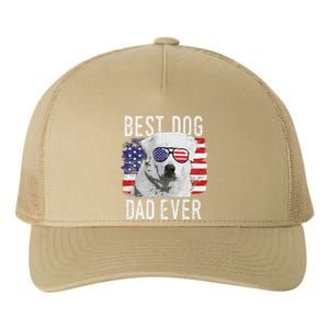 American Flag Best Dog Dad Ever Great Pyrenees Usa Yupoong Adult 5-Panel Trucker Hat