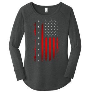 American Flag Baseball Apparel Baseball Women's Perfect Tri Tunic Long Sleeve Shirt