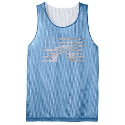 American Flag Bowling A Cool Bowling Gift Mesh Reversible Basketball Jersey Tank