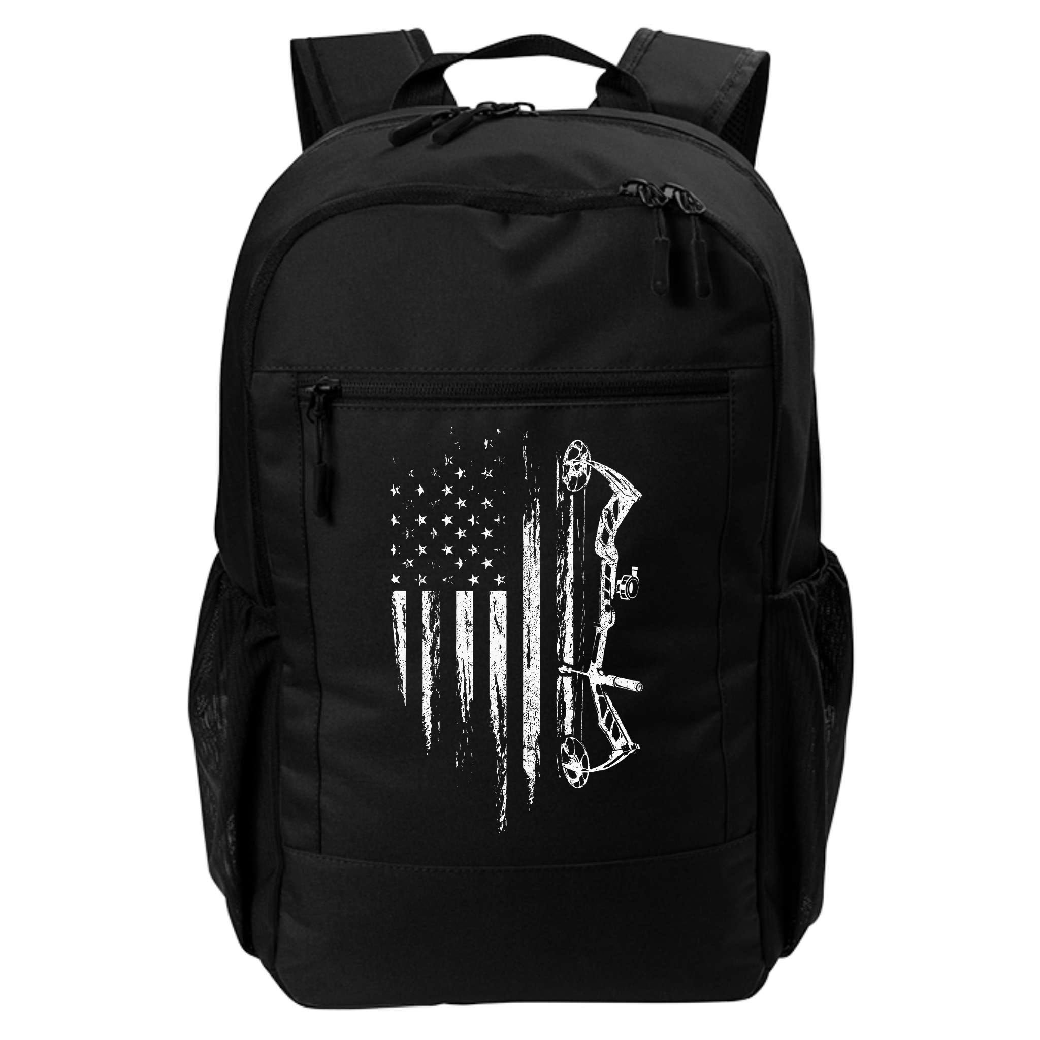 American Flag Bowhunting Bow Archery Gift For Deer Hunter Backpack