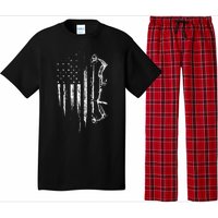 American Flag Bowhunting Bow Archery Gift For Deer Hunter Pajama Set