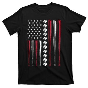 American Flag Baseball Team Gift For Men Women T-Shirt