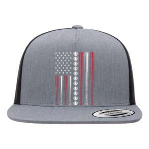 American Flag Baseball Team Gift For Men Women Flat Bill Trucker Hat