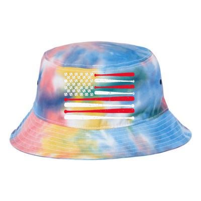 American Flag Baseball Usa Vintage Baseball Sport Fan Tie Dye Newport Bucket Hat