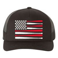 American Flag Baseball Usa Vintage Baseball Sport Fan Yupoong Adult 5-Panel Trucker Hat