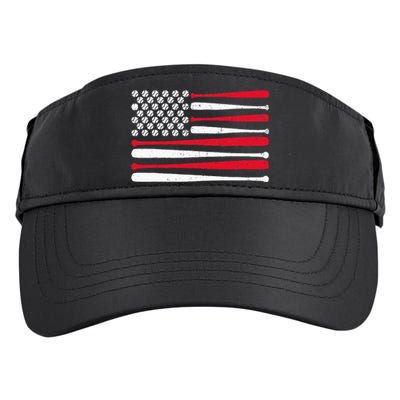 American Flag Baseball Usa Vintage Baseball Sport Fan Adult Drive Performance Visor