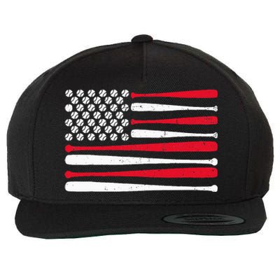 American Flag Baseball Usa Vintage Baseball Sport Fan Wool Snapback Cap