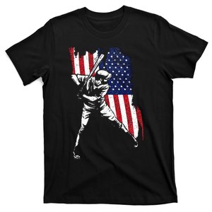 American Flag Baseball Team 4th of July T-Shirt