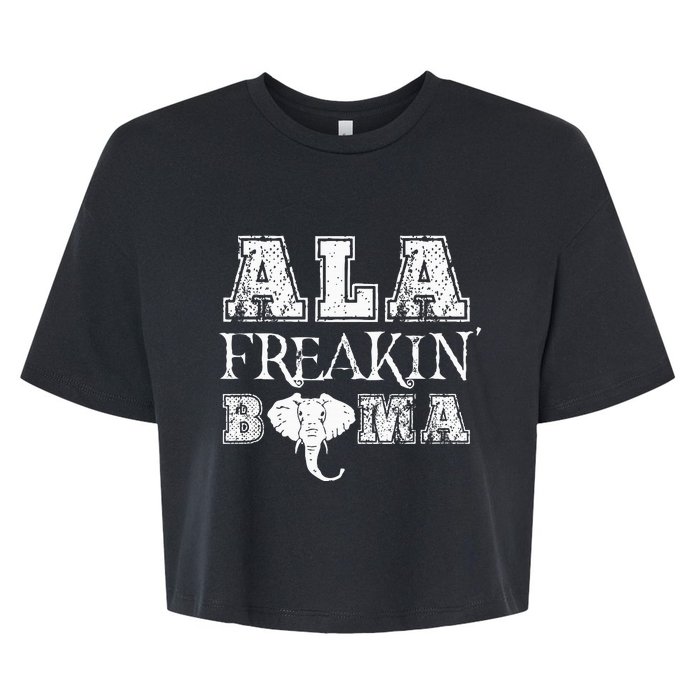 Ala Freakin Bama Alabama Bella+Canvas Jersey Crop Tee