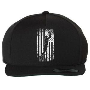 American Flag Basketball Funny Sports Player Wool Snapback Cap